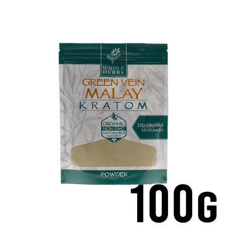 100g Green Vein Malay Whole Herbs Kratom Powder