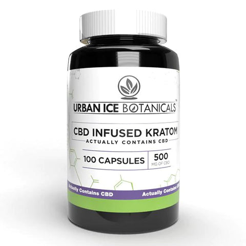 100 Ct Cbd Infused Capsules Kratom Urban Ice