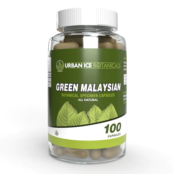 100 Ct Gmp Green Malay Kratom Urban Ice