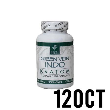 120ct Premium Indo Whole Herbs Kratom Capsules