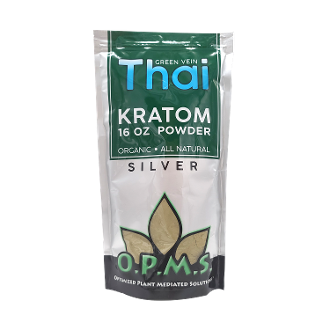16oz OPMS Silver Green Vein Thai Kratom Extract Powder