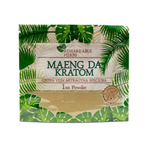 1oz Green Vein Maeng Da Remarkable Herbs Kratom Powder