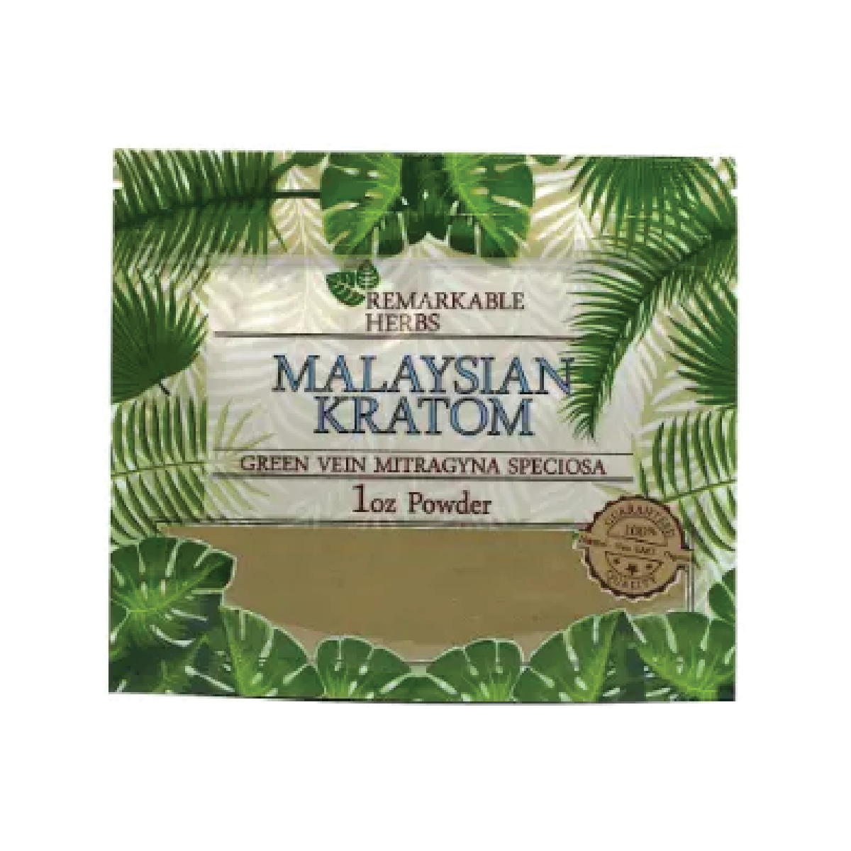 1oz Green Vein Malaysian Remarkable Herbs Kratom Powder
