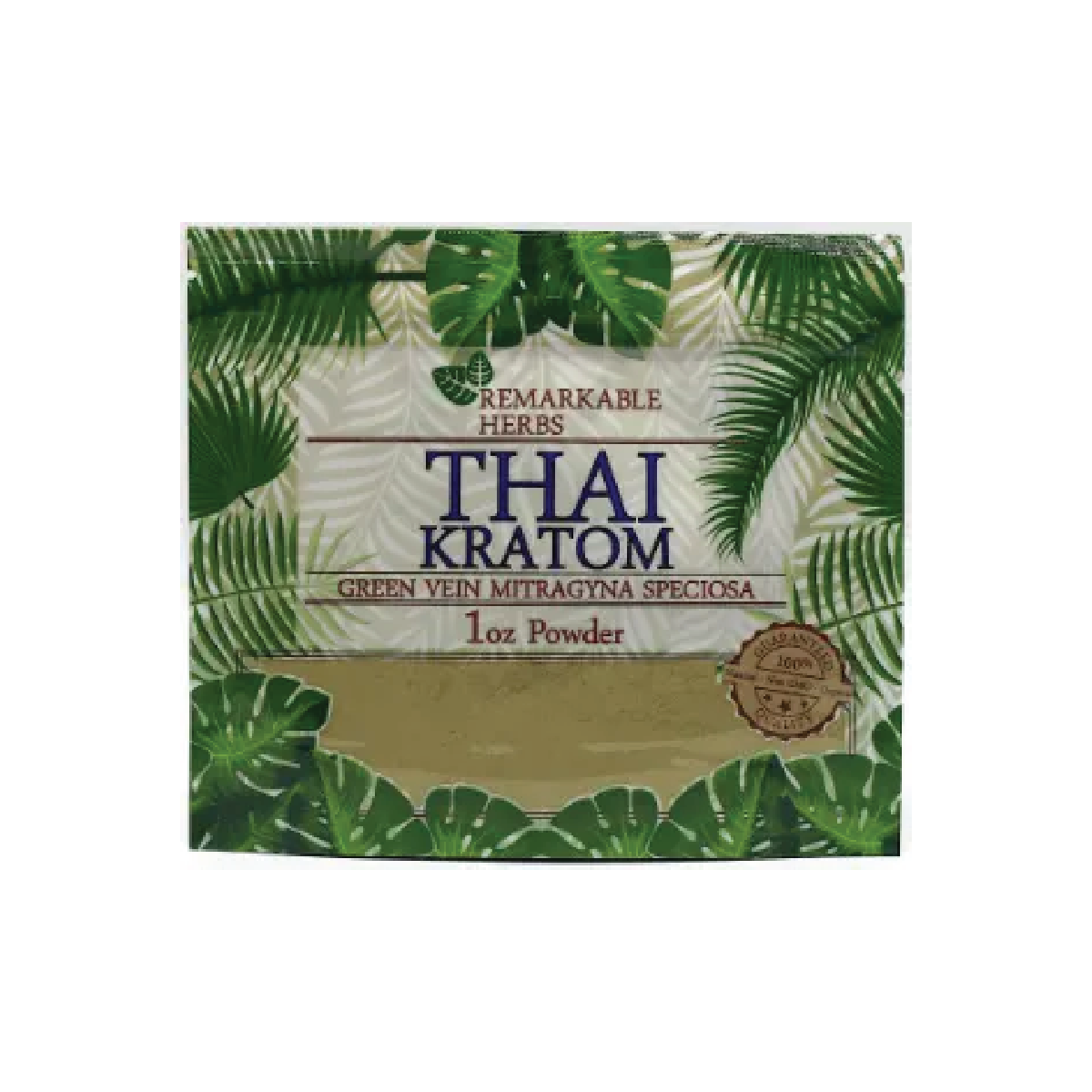1oz Green Vein Thai Remarkable Herbs Kratom Powder