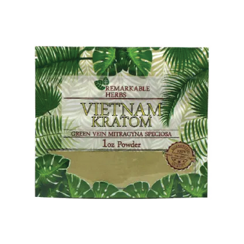 1oz Green Vein Vietnam Remarkable Herbs Kratom Powder