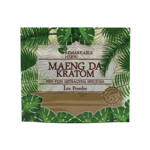 1oz Red Vein Maeng Da Remarkable Herbs Kratom Powder