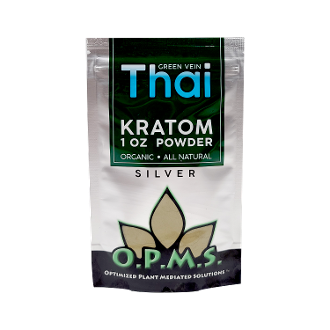 1oz OPMS Silver Green Vein Thai Kratom Extract Powder