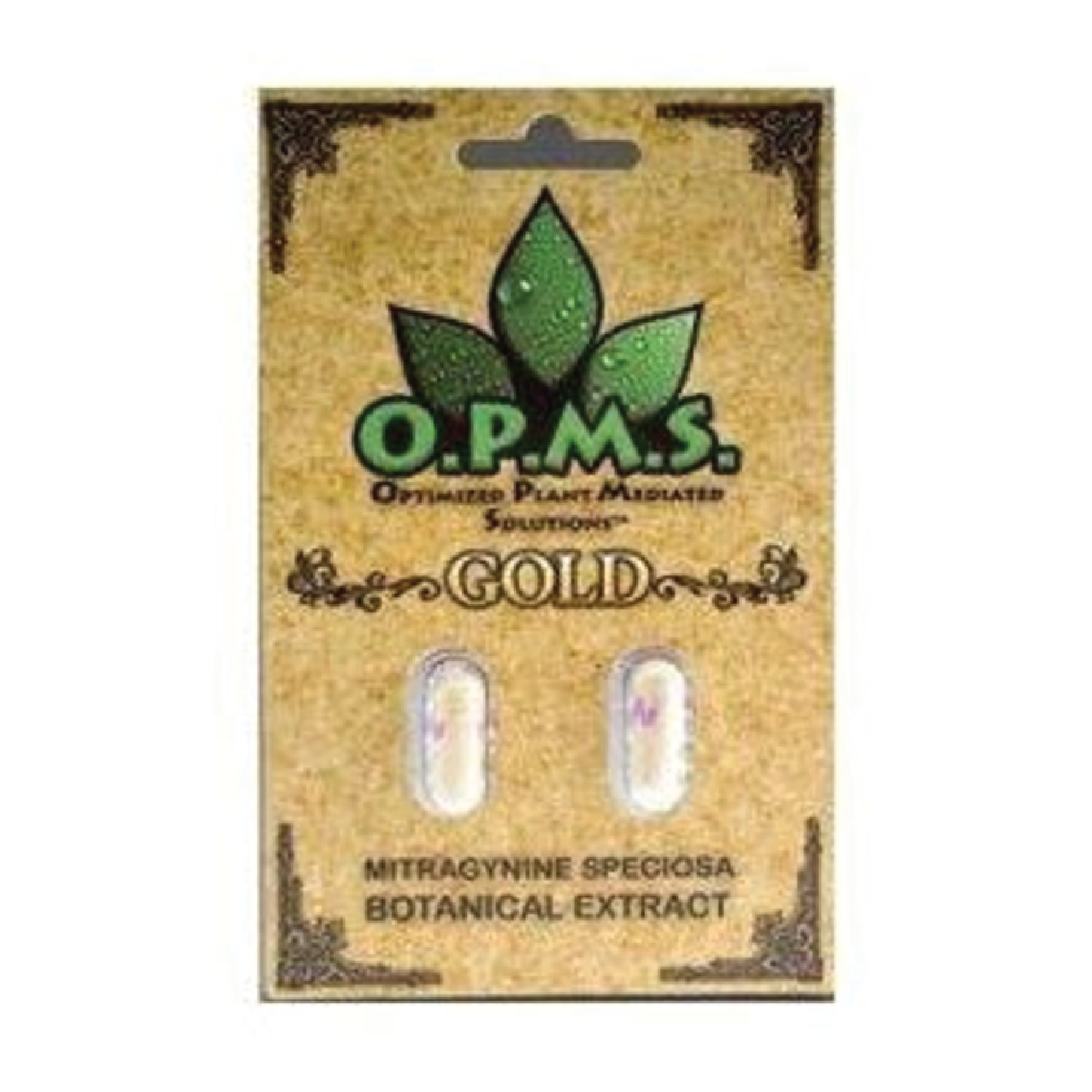 2ct OPMS Gold Kratom Extract Capsules