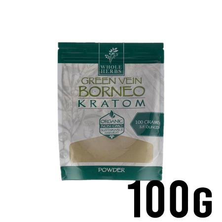 100g Green Vein Borneo Whole Herbs Kratom Powder