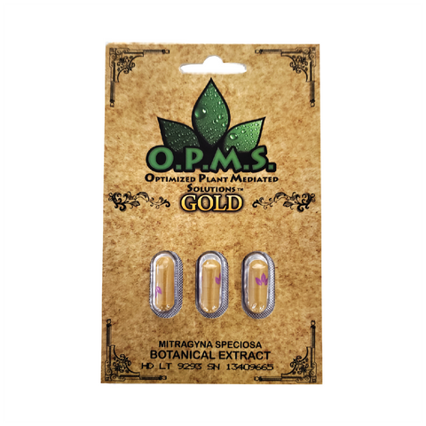 3ct OPMS Gold Kratom Extract Capsules