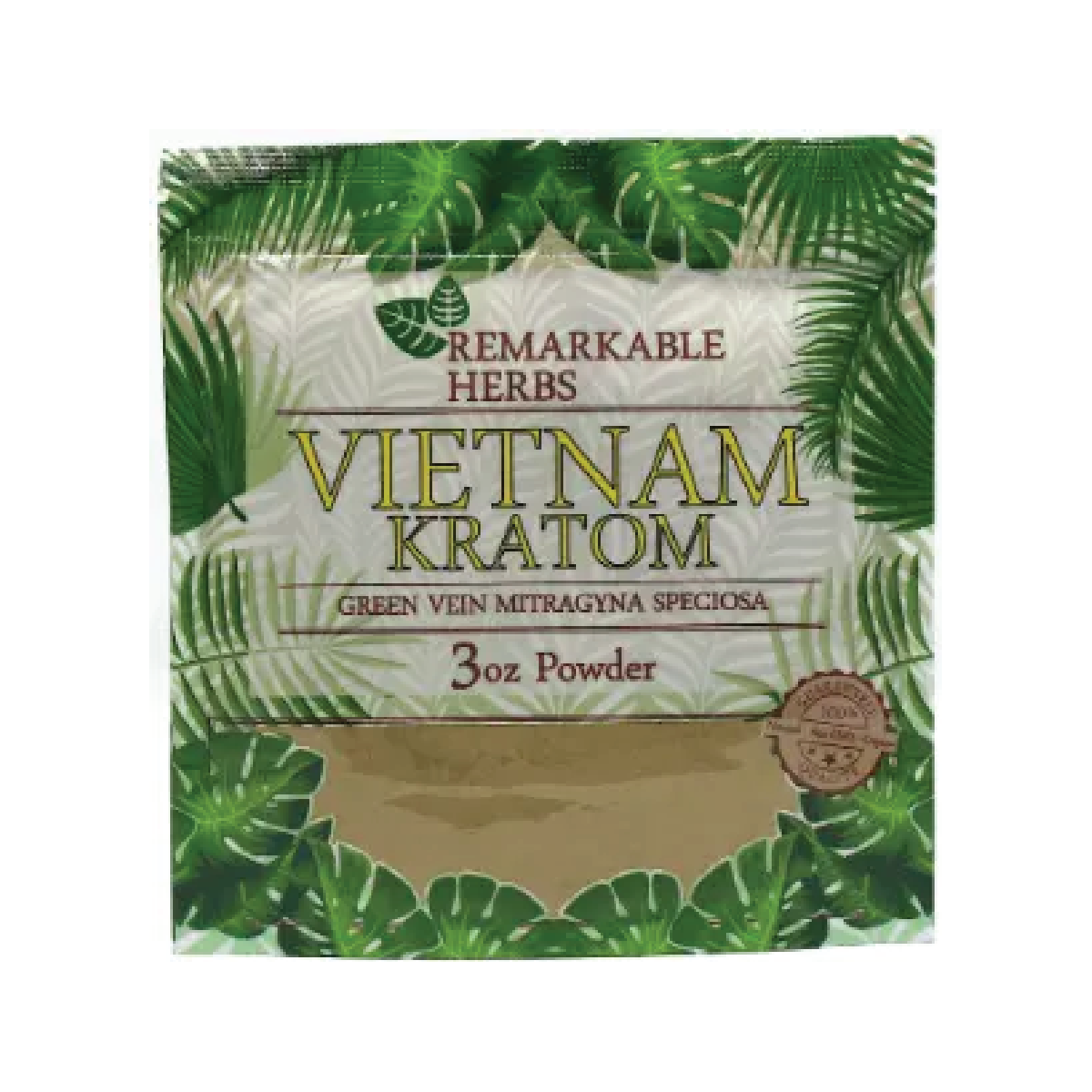 3oz Green Vein Vietnam Powder Remarkable Herbs Kratom