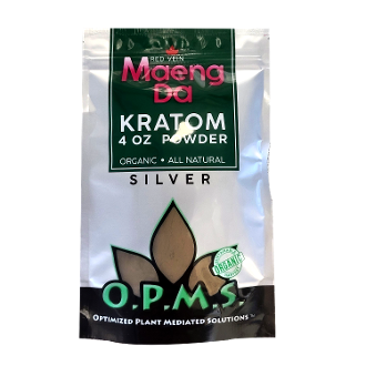 4oz OPMS Silver Red Vein Maeng Da Kratom Extract Powder