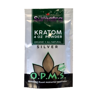 4oz OPMS Silver Red Vein Sumatra Kratom Extract Powder