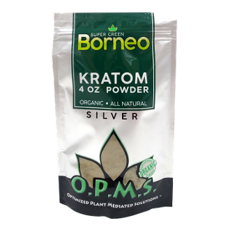 4oz OPMS Silver Super Green Borneo Kratom Extract Powder