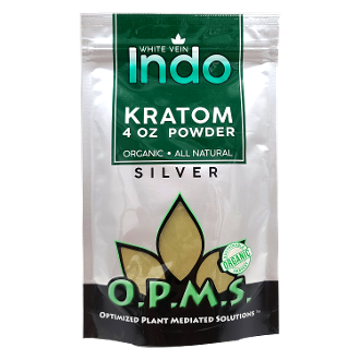 4oz OPMS Silver White Vein Indo Kratom Extract Powder