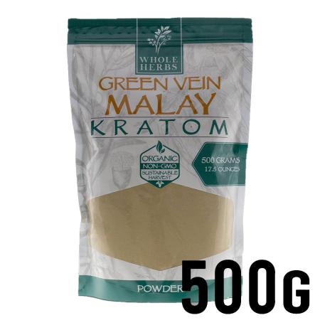 500g Green Vein Malay Whole Herbs Kratom Powder