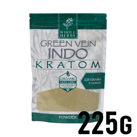 225g Green Vein Indo Whole Herbs Kratom Powder