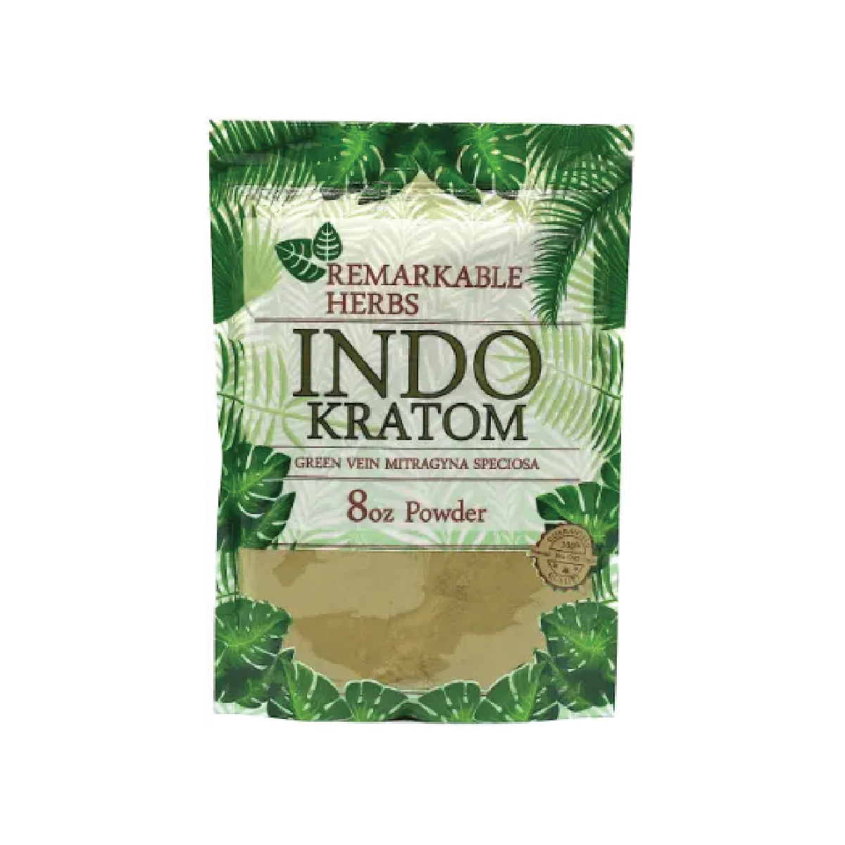 8oz Green Vein Indo Remarkable Herbs Kratom Powder