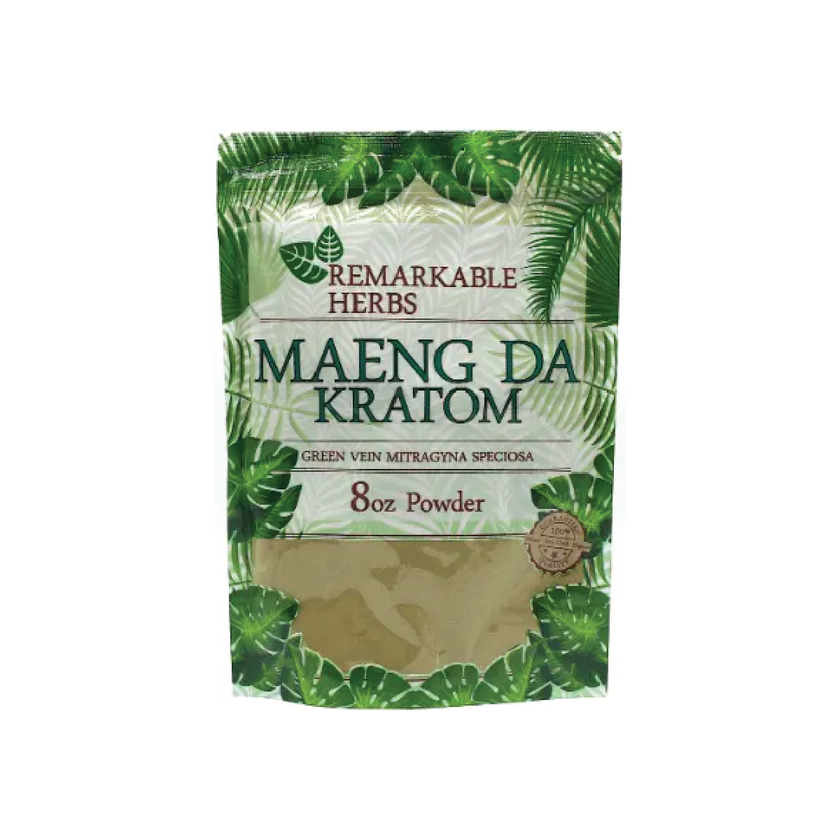 8oz Green Vein Maeng Da Remarkable Herbs Kratom Powder