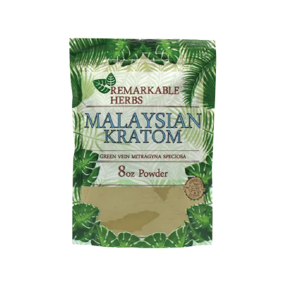8oz Green Vein Malaysian Remarkable Herbs Kratom Powder