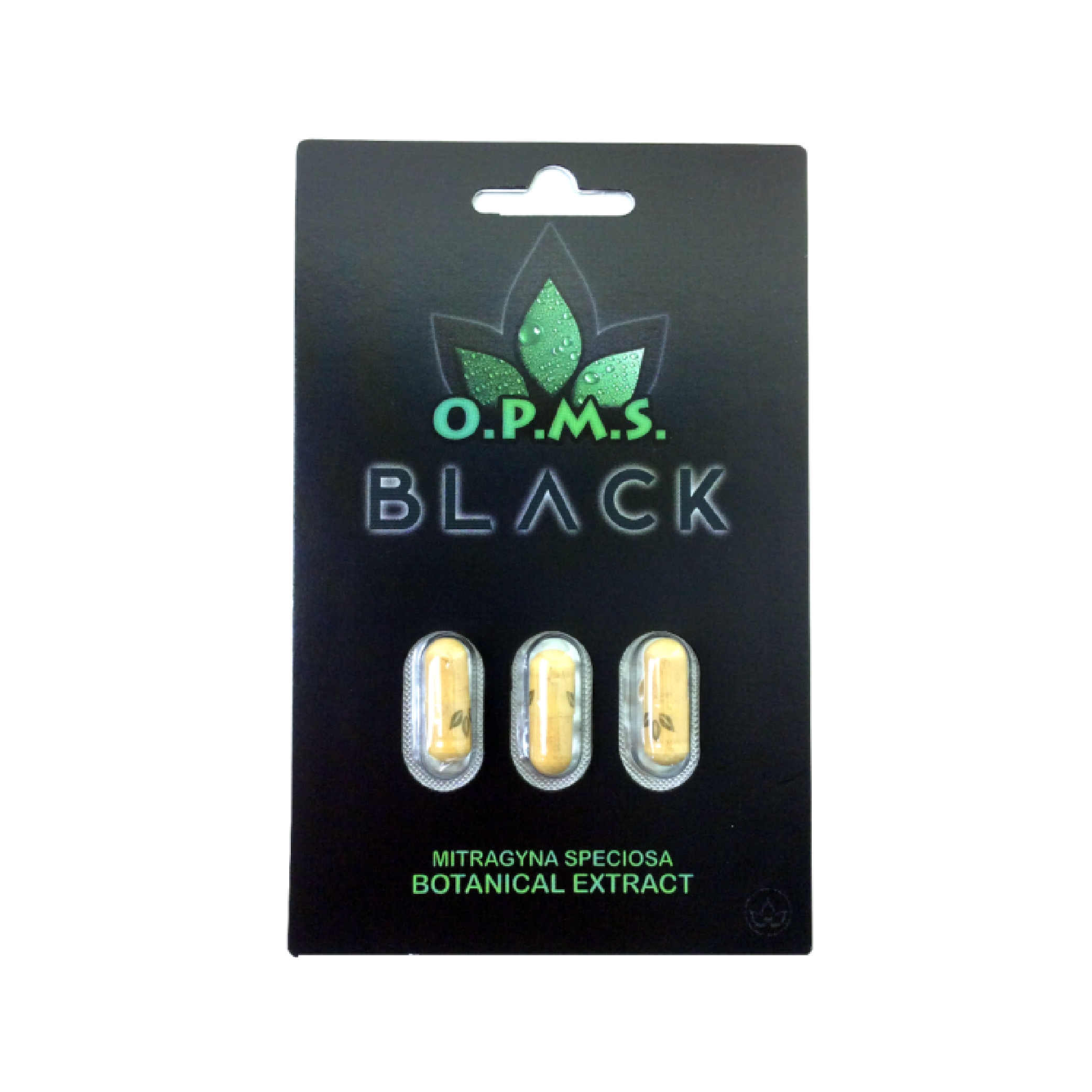 3ct OPMS Black Kratom Extract Capsules